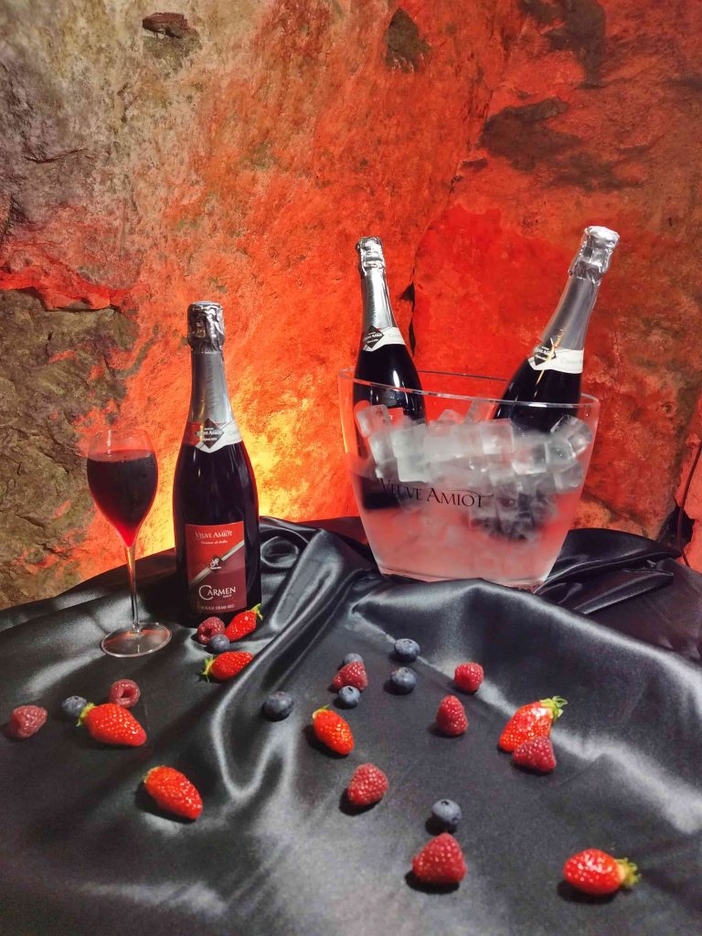 vin rouge pétillant Veuve Amiot