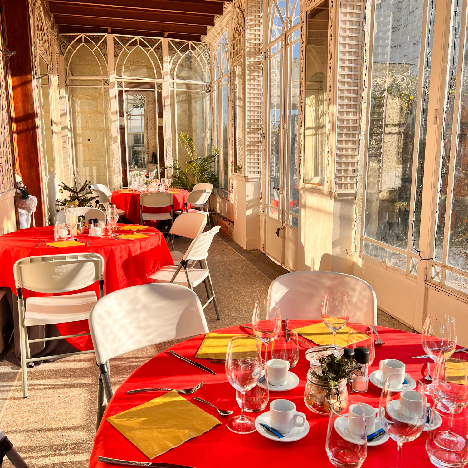 réception diner verrière